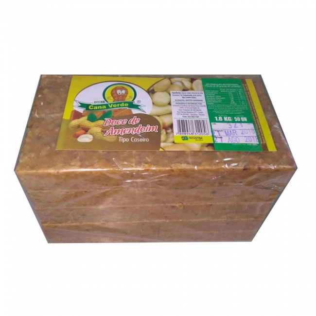 Doce de Amendoim Tipo Caseiro Doces Cana Verde 1,8kg